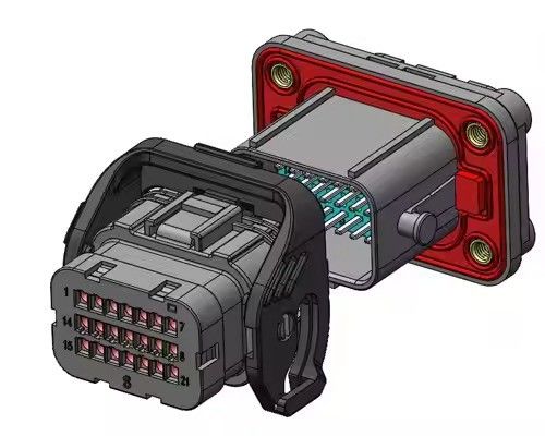 Neopower 32-конечный гибридный IP67 электромобиль питания и сигнала соединителя (6x13A питания, 26x5A сигнала)