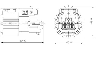 Высоковольтный электрический разъем Neopower 2 Pin, 40A 1000V с HVIL, защитой от неправильного подключения и экранированием на 360°