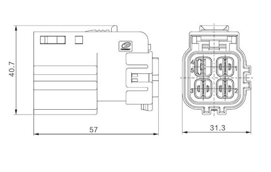 Neopower 800V 40A HVIL 2+1 Pin EV соединитель